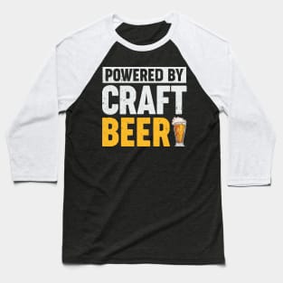 Powered by Craft Beer Baseball T-Shirt